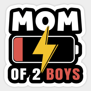 Mom of 2 Boys Shirt Gift from Son Mothers Day Birthday Women Sticker